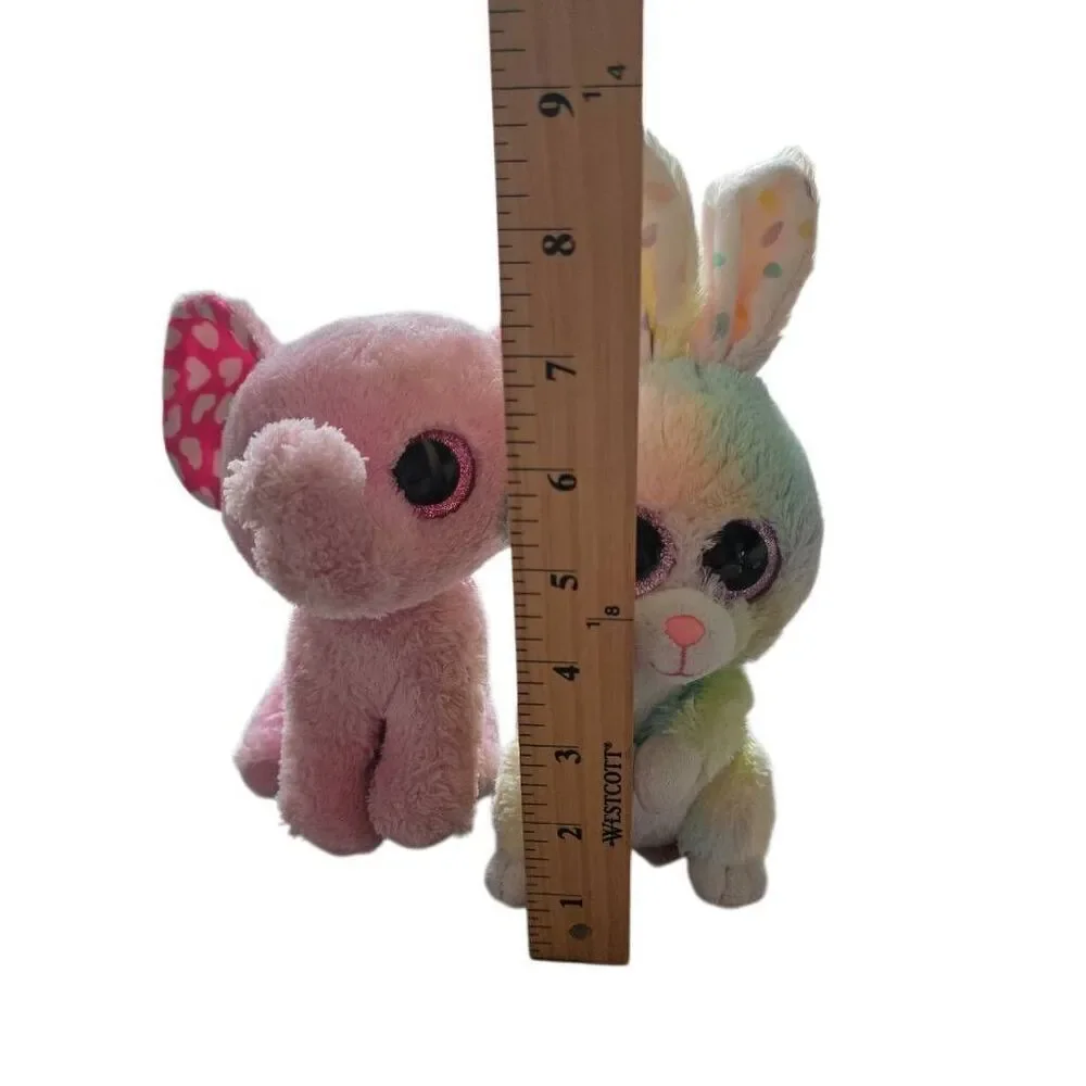 Ty beanie boos bubby and pink sugar elephant silk collection bundle